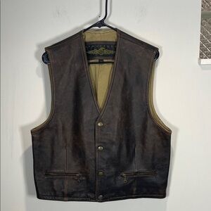 Structure Men's Chocolate Leather Vest